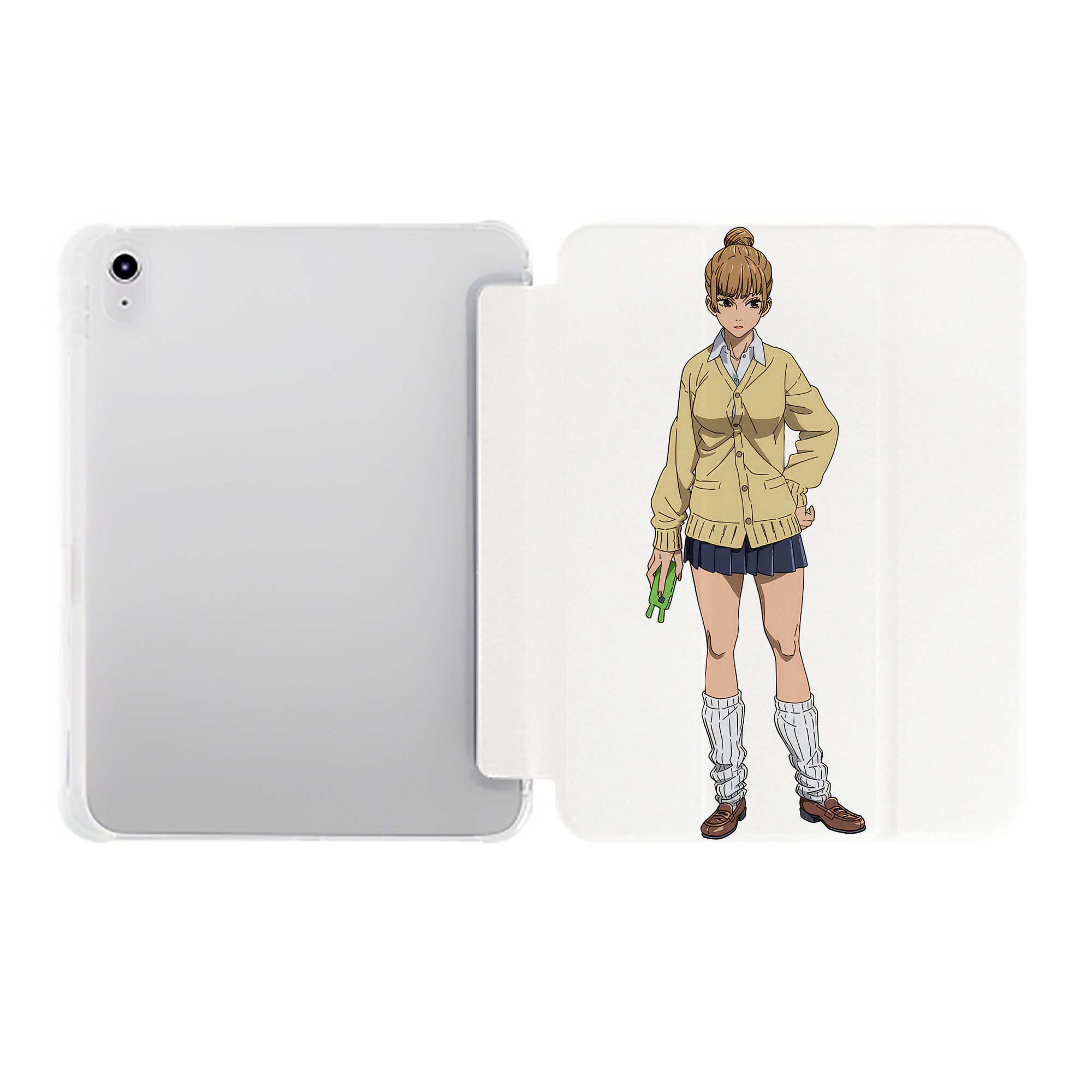 （画像用） 呪術廻戦 Jujutsu Kaisen IPad ケース ペン収納付き 三つ折りスタンド PUレザー×シリコン 対応機種9.5/10.5/10.9インチ